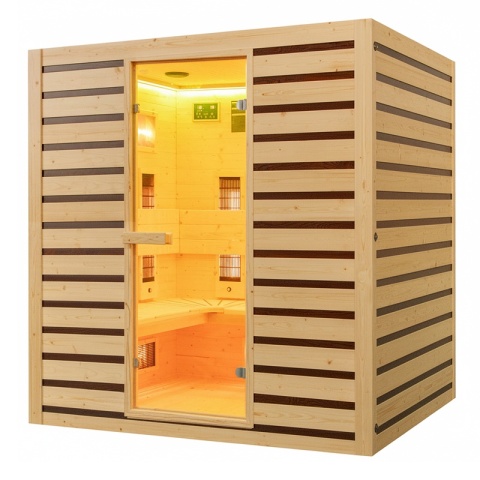 SAUNA DOMOWA SUCHA INFRARED NISKOTEMPERATUROWA TROMSO4 4-5 OSOBOWA 180x150 CM 230 V