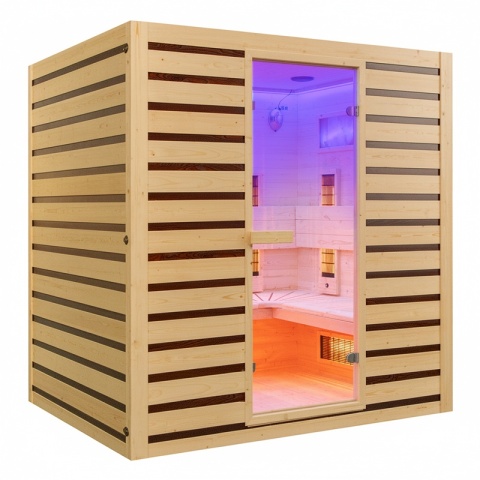SAUNA DOMOWA SUCHA INFRARED NISKOTEMPERATUROWA TROMSO4 4-5 OSOBOWA 180x150 CM 230 V