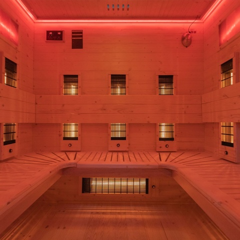 SAUNA DOMOWA SUCHA INFRARED NISKOTEMPERATUROWA TROMSO4 4-5 OSOBOWA 180x150 CM 230 V