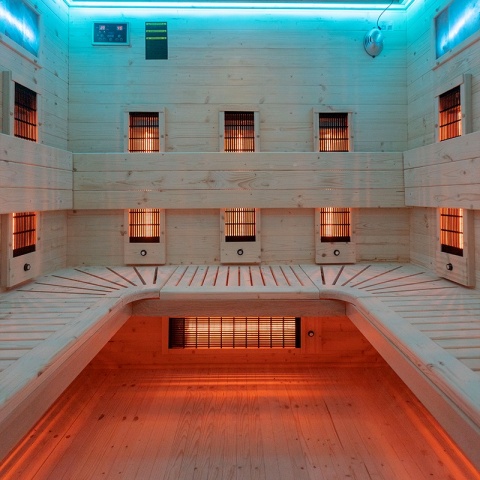 SAUNA DOMOWA SUCHA INFRARED NISKOTEMPERATUROWA TROMSO4 4-5 OSOBOWA 180x150 CM 230 V