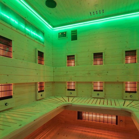 SAUNA DOMOWA SUCHA INFRARED NISKOTEMPERATUROWA TROMSO4 4-5 OSOBOWA 180x150 CM 230 V