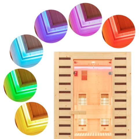 SAUNA DOMOWA SUCHA INFRARED NISKOTEMPERATUROWA TROMSO4 4-5 OSOBOWA 180x150 CM 230 V