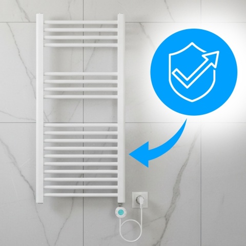 GRZEJNIK ŁAZIENKOWY ELEKTRYCZNY ENERGOOSZCZĘDNY DRABINKA 250W BIAŁY