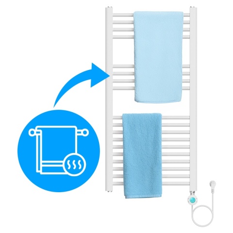 GRZEJNIK ŁAZIENKOWY ELEKTRYCZNY ENERGOOSZCZĘDNY DRABINKA 250W BIAŁY