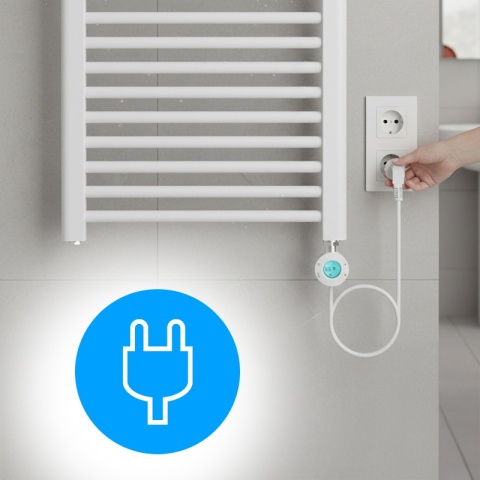 GRZEJNIK ŁAZIENKOWY ELEKTRYCZNY ENERGOOSZCZĘDNY DRABINKA 250W BIAŁY