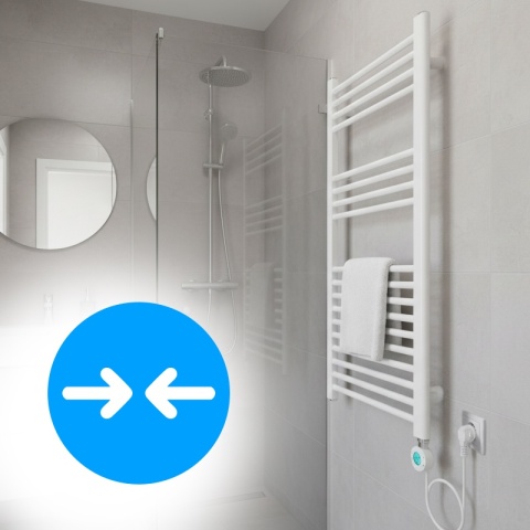 GRZEJNIK ŁAZIENKOWY ELEKTRYCZNY ENERGOOSZCZĘDNY DRABINKA 250W BIAŁY