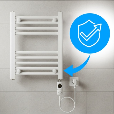 GRZEJNIK ŁAZIENKOWY ELEKTRYCZNY ENERGOOSZCZĘDNY DRABINKA 300W MANAM BIAŁY