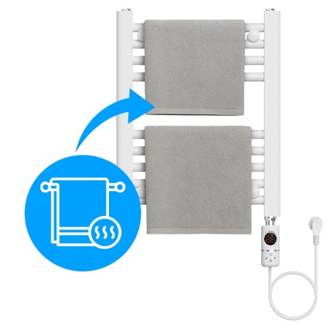 GRZEJNIK ŁAZIENKOWY ELEKTRYCZNY ENERGOOSZCZĘDNY DRABINKA 300W MANAM BIAŁY