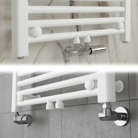 GRZEJNIK ŁAZIENKOWY ŚCIENNY PIONOWY WODNY DRABINKA 120x50 CORSO-WH-4 BIAŁY