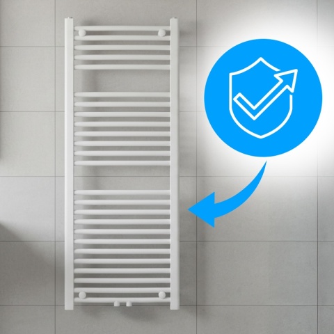 GRZEJNIK ŁAZIENKOWY ŚCIENNY PIONOWY WODNY DRABINKA 120x50 CORSO-WH-4 BIAŁY