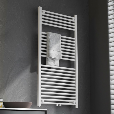 GRZEJNIK ŁAZIENKOWY ŚCIENNY PIONOWY WODNY DRABINKA 120x60 CORSO-WH-1 BIAŁY