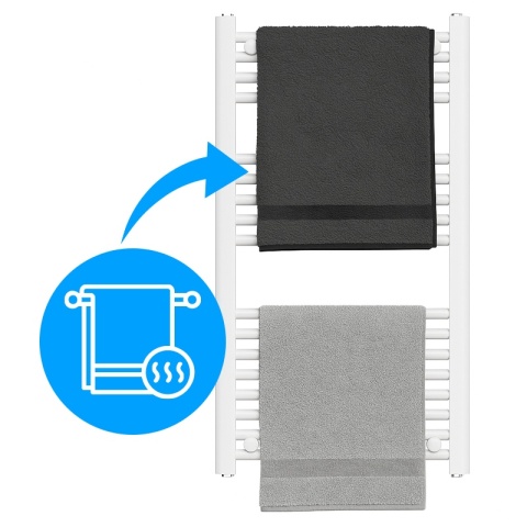 GRZEJNIK ŁAZIENKOWY ŚCIENNY PIONOWY WODNY DRABINKA 90x50 CORSO-WH-2 BIAŁY