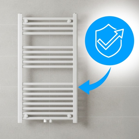 GRZEJNIK ŁAZIENKOWY ŚCIENNY PIONOWY WODNY DRABINKA 90x50 CORSO-WH-2 BIAŁY