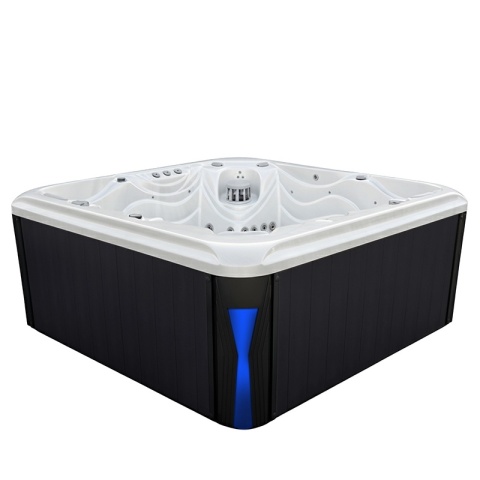 JACUZZI OGRODOWE WANNA SPA560 BIAŁA PERŁA OBUDOWA ANTRACYT 220x220 CM