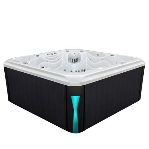 JACUZZI OGRODOWE WANNA SPA560 BIAŁA PERŁA OBUDOWA ANTRACYT 220x220 CM