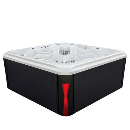 JACUZZI OGRODOWE WANNA SPA560 BIAŁA PERŁA OBUDOWA ANTRACYT 220x220 CM