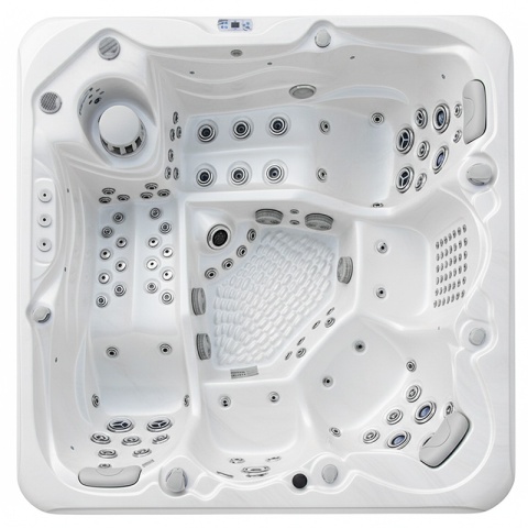 JACUZZI OGRODOWE WANNA SPA560 BIAŁA PERŁA OBUDOWA ANTRACYT 220x220 CM