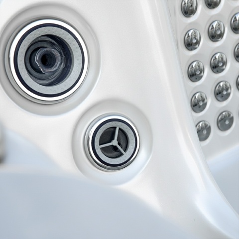 JACUZZI OGRODOWE WANNA SPA560 BIAŁA PERŁA OBUDOWA KAWA 220x220 CM