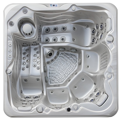 JACUZZI OGRODOWE WANNA SPA560 CAPPUCCINO OBUDOWA ANTRACYT 220x220 CM