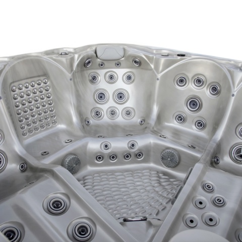 JACUZZI OGRODOWE WANNA SPA560 CAPPUCCINO OBUDOWA ANTRACYT 220x220 CM