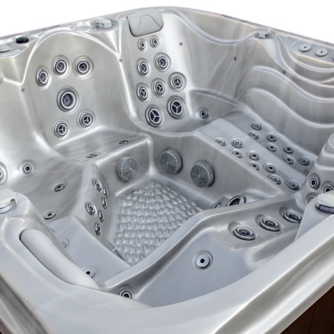 JACUZZI OGRODOWE WANNA SPA560 CAPPUCCINO OBUDOWA KAWA 220x220 CM