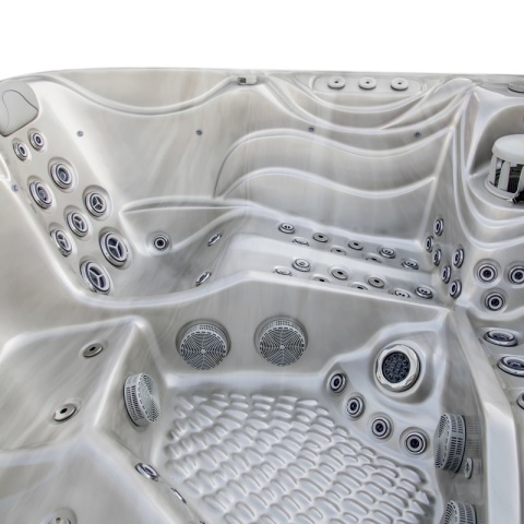 JACUZZI OGRODOWE WANNA SPA560 CAPPUCCINO OBUDOWA KAWA 220x220 CM