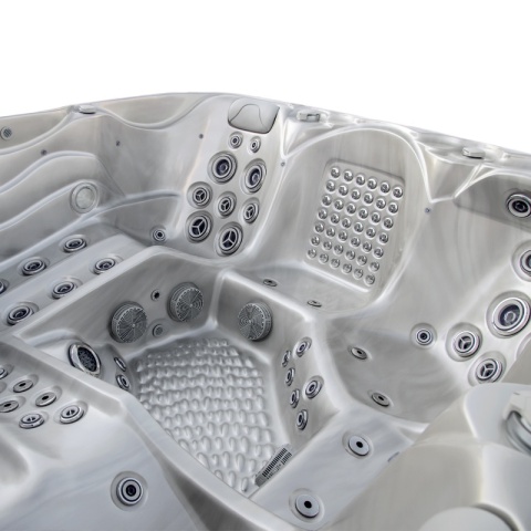 JACUZZI OGRODOWE WANNA SPA560 CAPPUCCINO OBUDOWA KAWA 220x220 CM