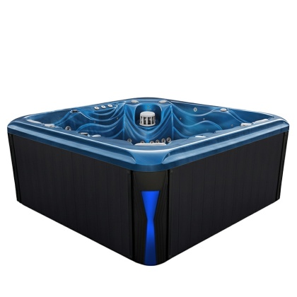 JACUZZI OGRODOWE WANNA SPA560 NIEBIESKA FALA OCEANU OBUDOWA ANTRACYT 220x220 CM