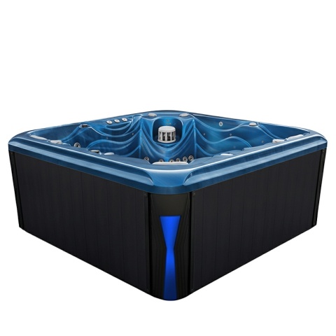JACUZZI OGRODOWE WANNA SPA560 NIEBIESKA FALA OCEANU OBUDOWA ANTRACYT 220x220 CM