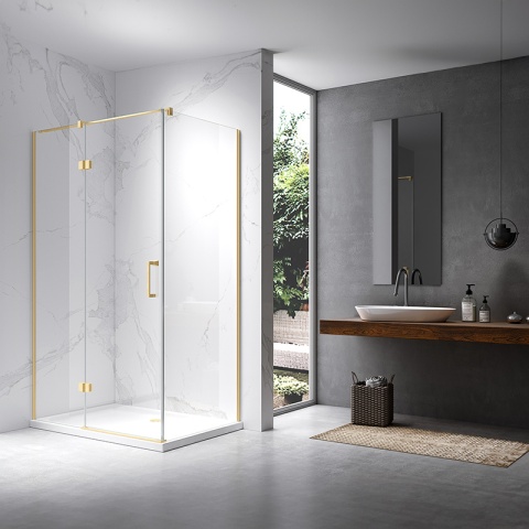KABINA PRYSZNICOWA PROSTOKĄTNA Z-KZ03C-GL-BR-120X90 ZŁOTA SZCZOTKOWANA 120x90 CM