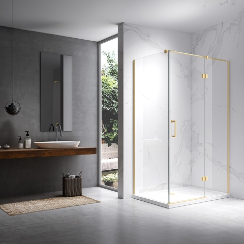 KABINA PRYSZNICOWA PROSTOKĄTNA Z-KZ03C-GL-BR-120X90 ZŁOTA SZCZOTKOWANA 120x90 CM
