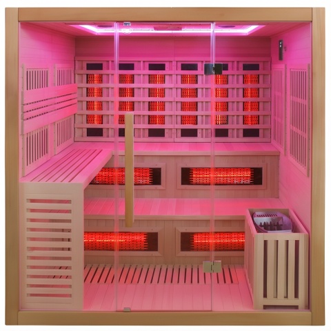 SAUNA KOMBO INFRARED/FIŃSKA HELSI2 Z PIECEM 8kW 5-6 OSOBOWA 200x160 CM 2w1