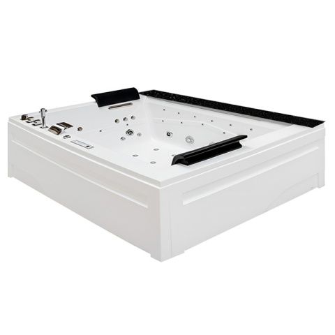 WANNA Z HYDROMASAŻEM KALAMBO 914 Z OBUDOWĄ CZARNA 190x150 CM