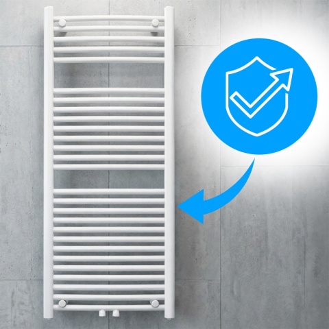 GRZEJNIK ŁAZIENKOWY ŚCIENNY PIONOWY WODNY DRABINKA 120x50 GAMA-WH-2 BIAŁY