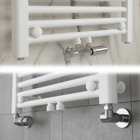 GRZEJNIK ŁAZIENKOWY ŚCIENNY PIONOWY WODNY DRABINKA 120x50 GAMA-WH-2 BIAŁY