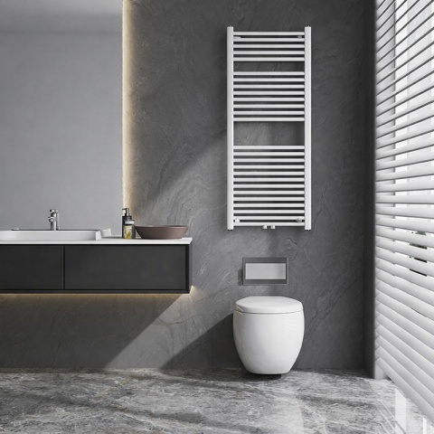 GRZEJNIK ŁAZIENKOWY ŚCIENNY PIONOWY WODNY DRABINKA 120x50 GAMA-WH-2 BIAŁY