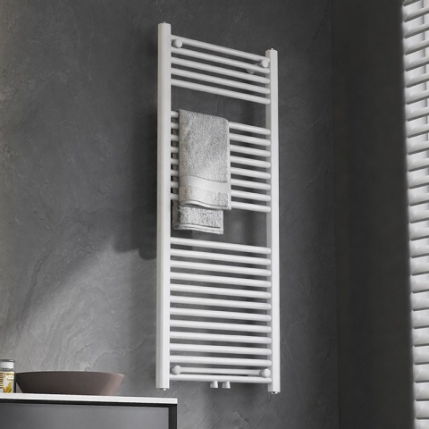 GRZEJNIK ŁAZIENKOWY ŚCIENNY PIONOWY WODNY DRABINKA 120x50 GAMA-WH-2 BIAŁY