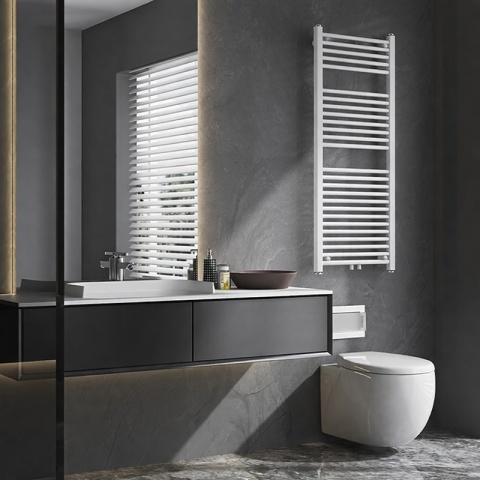 GRZEJNIK ŁAZIENKOWY ŚCIENNY PIONOWY WODNY DRABINKA 120x50 GAMA-WH-2 BIAŁY