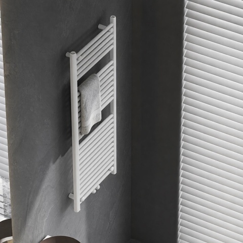 GRZEJNIK ŁAZIENKOWY ŚCIENNY PIONOWY WODNY DRABINKA 120x50 GAMA-WH-2 BIAŁY