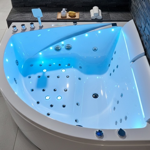 HYDROSAN WANNA Z HYDROMASAŻEM INGA BIAŁA 150x150 CM INGA