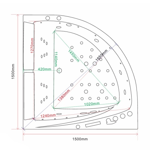 HYDROSAN WANNA Z HYDROMASAŻEM INGA BIAŁA 150x150 CM INGA