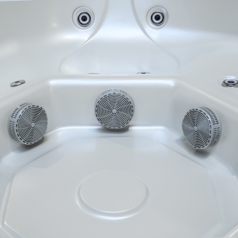 JACUZZI OGRODOWE WANNA HYBRYDOWA BALIA OGRODOWA SPA521W BIAŁA PERŁA OBUDOWA ANTRACYT 230X230 CM