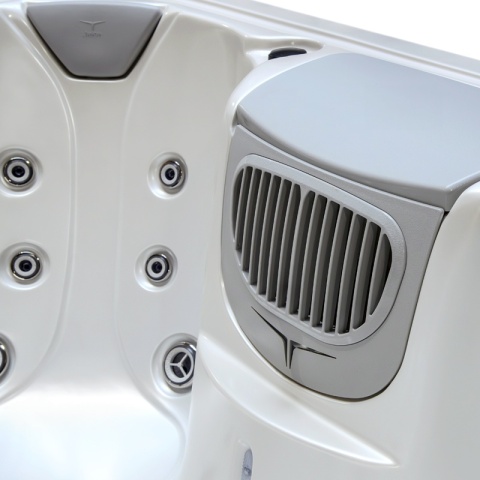 JACUZZI OGRODOWE WANNA HYBRYDOWA BALIA OGRODOWA SPA521W BIAŁA PERŁA OBUDOWA ANTRACYT 230X230 CM