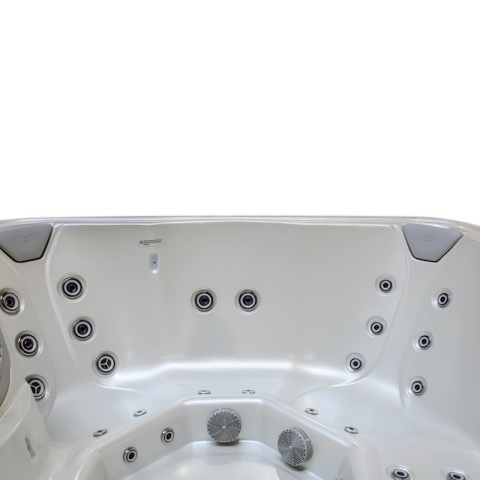 JACUZZI OGRODOWE WANNA HYBRYDOWA BALIA OGRODOWA SPA521W BIAŁA PERŁA OBUDOWA ANTRACYT 230X230 CM