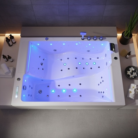 WANNA Z HYDROMASAŻEM GLORIA BIAŁA 180x120 CM GLORIA