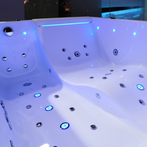 WANNA Z HYDROMASAŻEM GLORIA BIAŁA 180x120 CM GLORIA