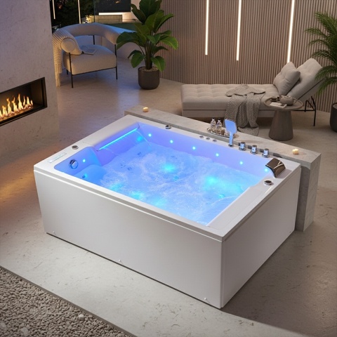 WANNA Z HYDROMASAŻEM GLORIA BIAŁA 180x120 CM GLORIA