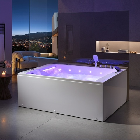 WANNA Z HYDROMASAŻEM GLORIA BIAŁA 180x120 CM GLORIA