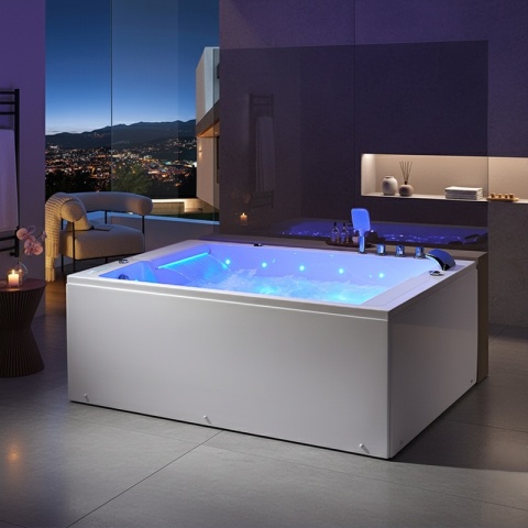 WANNA Z HYDROMASAŻEM GLORIA BIAŁA 180x120 CM GLORIA