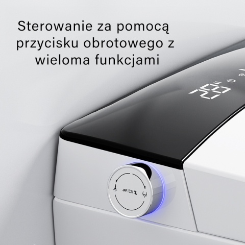 ZESTAW PODTYNKOWY WC STELAŻ MISA MYJĄCA SMART UV PODGRZEWANA DESKA CZARNY PRZYCISK TOALETA AUTOMATYCZNA DROP-WH